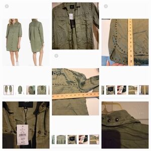Rails bowie shirt dress sage/ army green